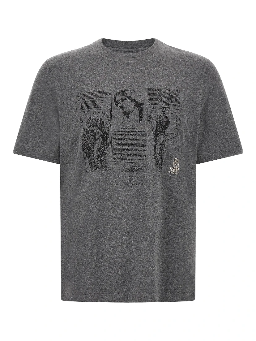 Gray Cotton T-Shirt
