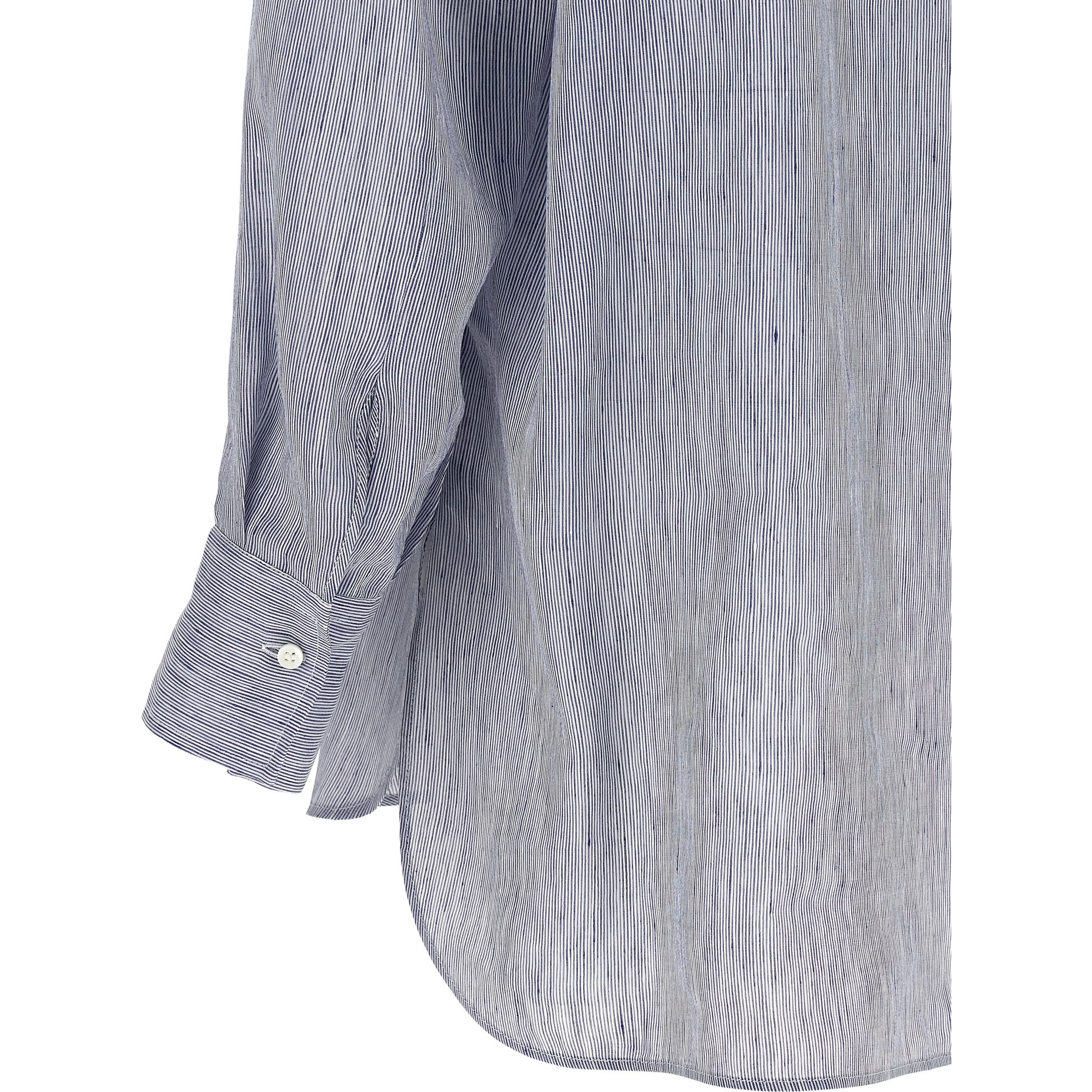Blue Linen Blouse