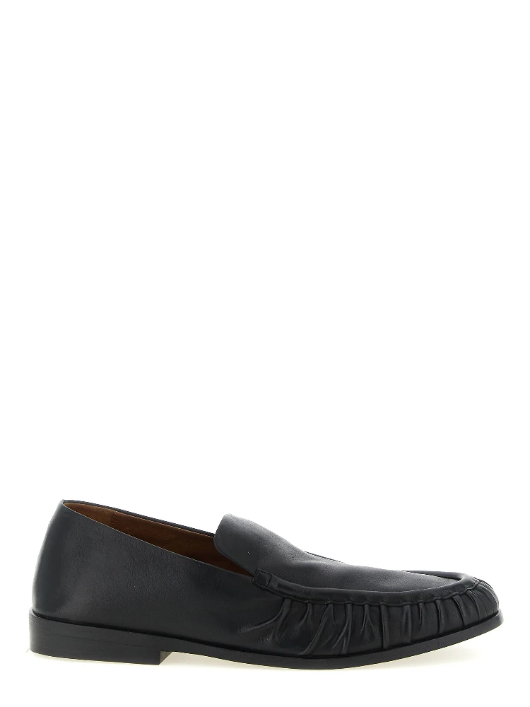 Black Calfskin Slip-On Loafers