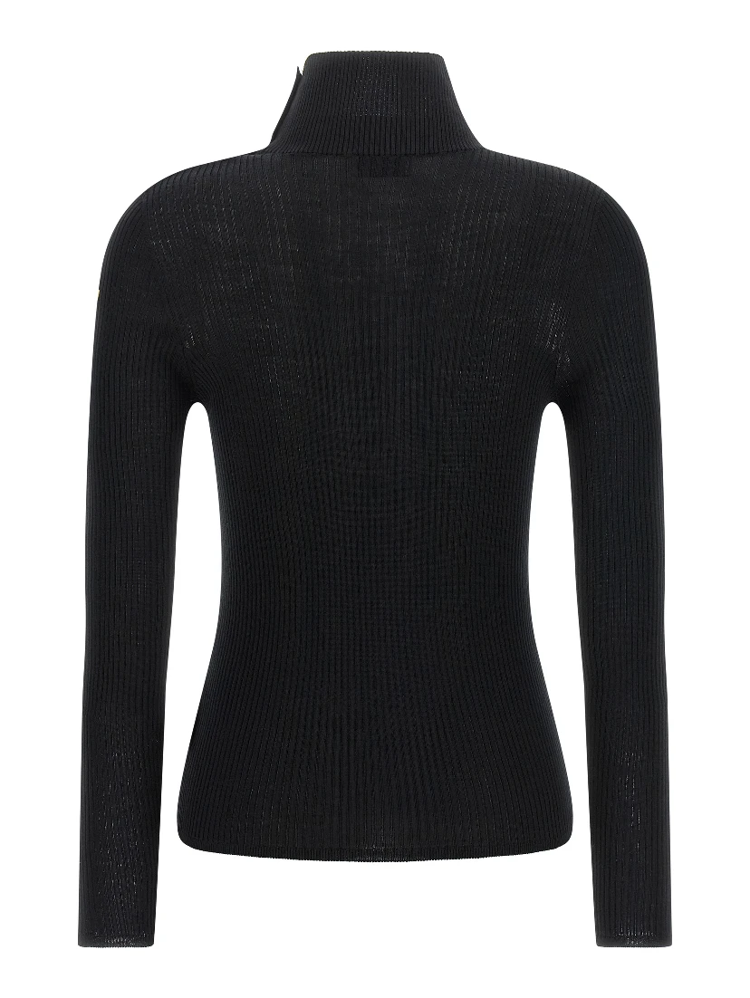 Black Virgin Wool Cardigan