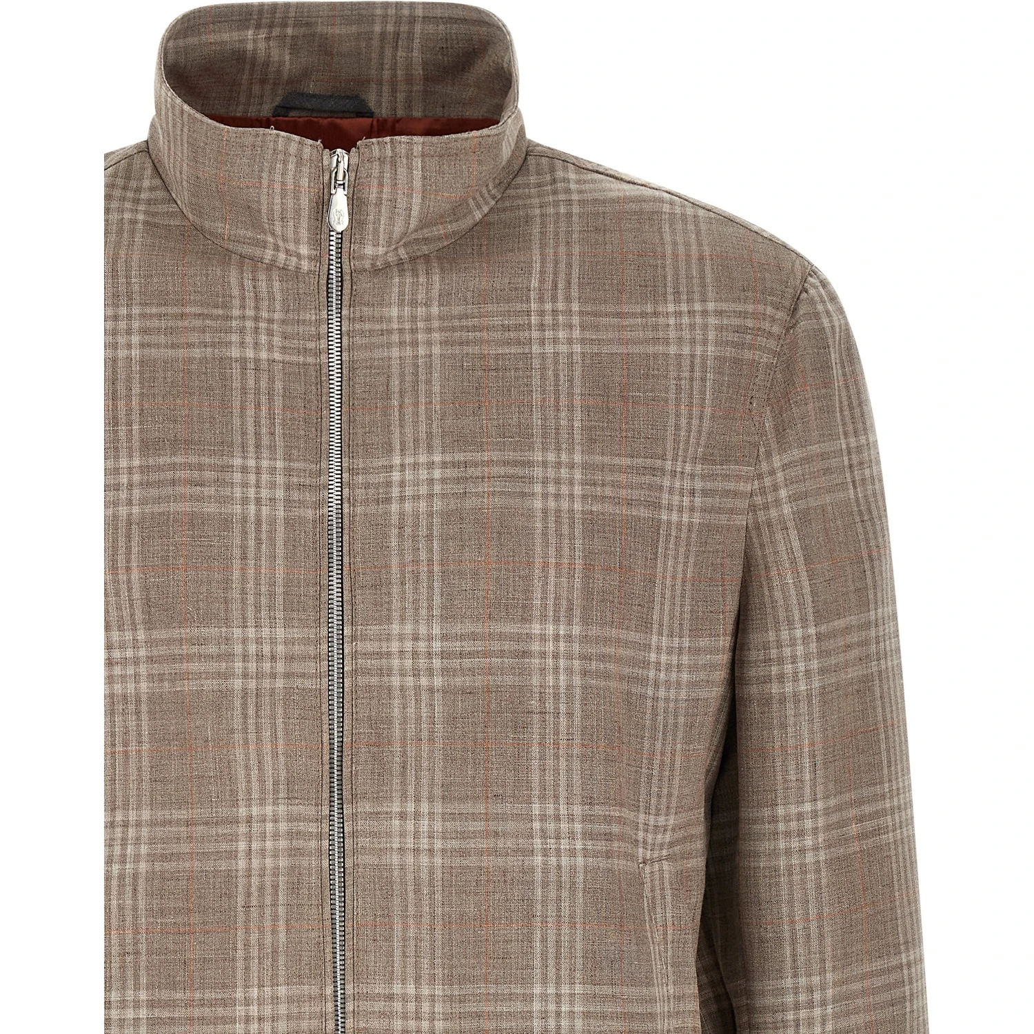 Brown Wool Full-Length Jacket