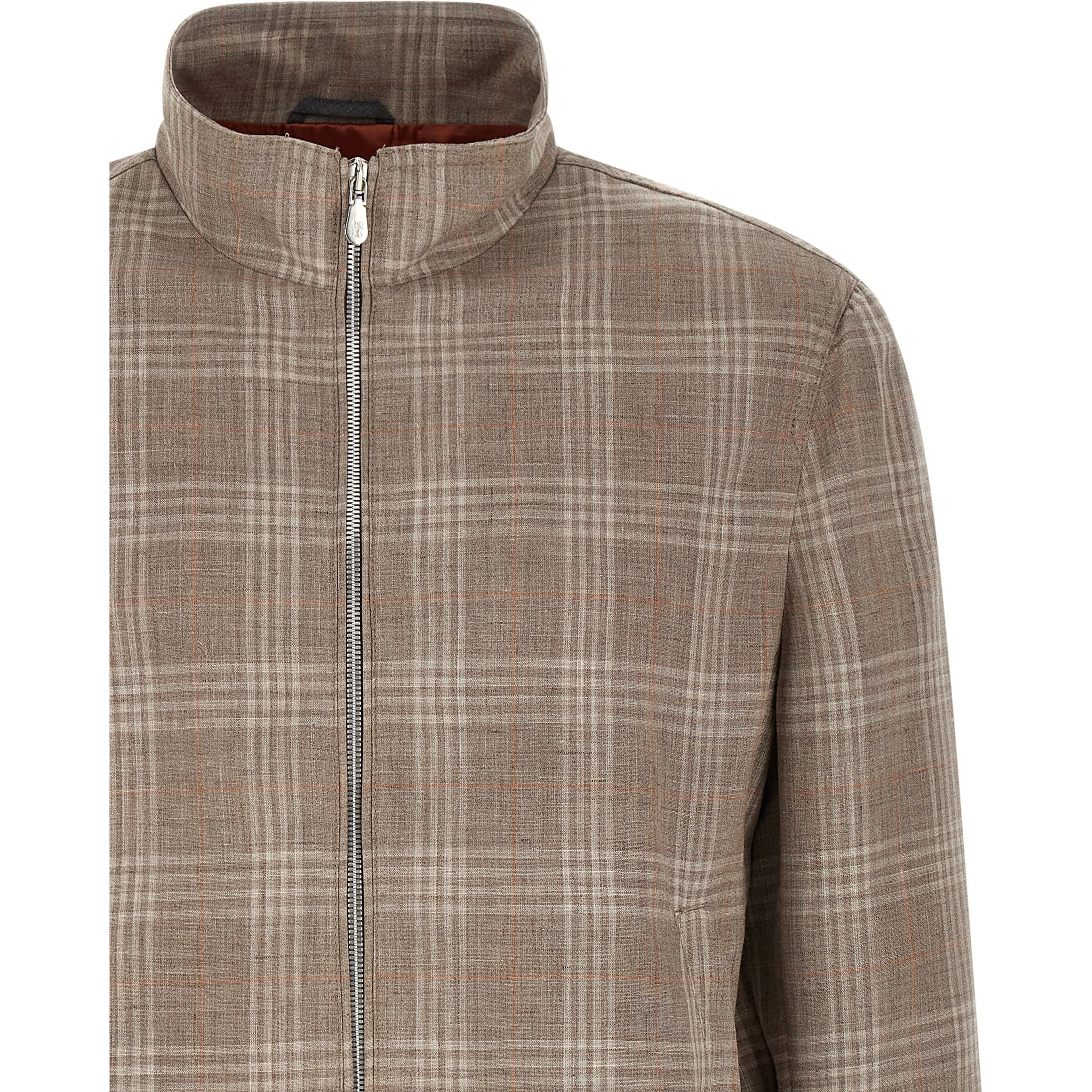 Brown Wool Full-Length Jacket