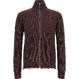 Brown Cotton Cardigan