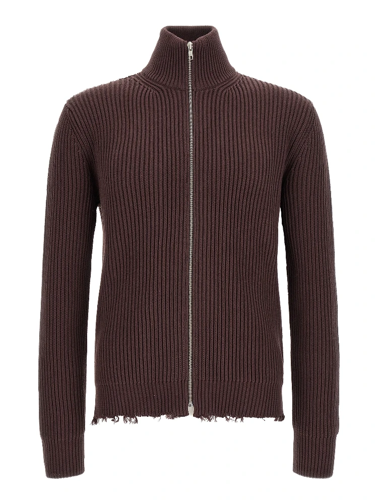 Brown Cotton Cardigan