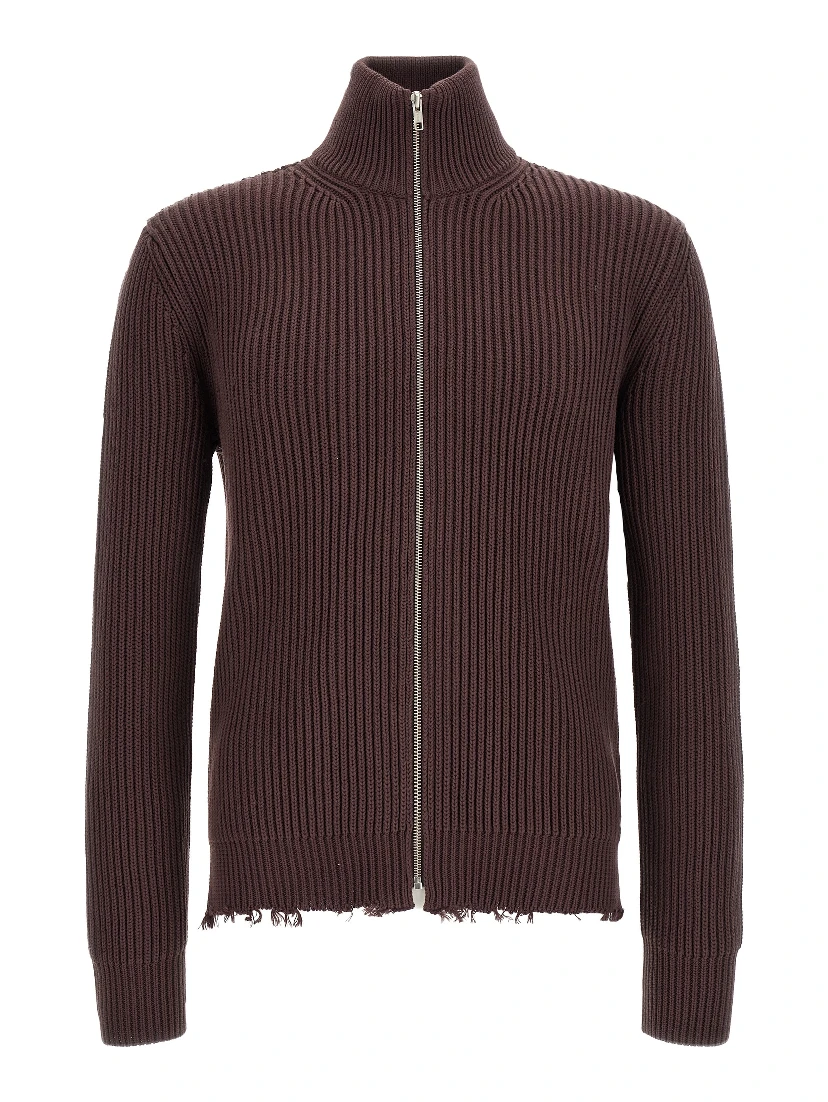Brown Cotton Cardigan
