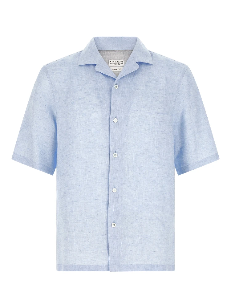 Blue Linen Blouse