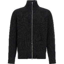 Black Wool Full-Length Jacket