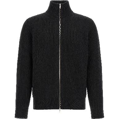 Black Wool Full-Length Jacket