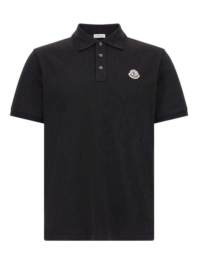 Black Cotton Polo Shirt