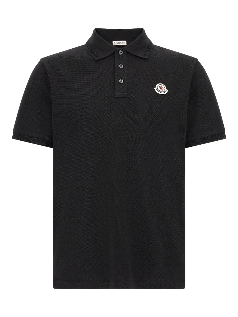 Black Cotton Polo Shirt