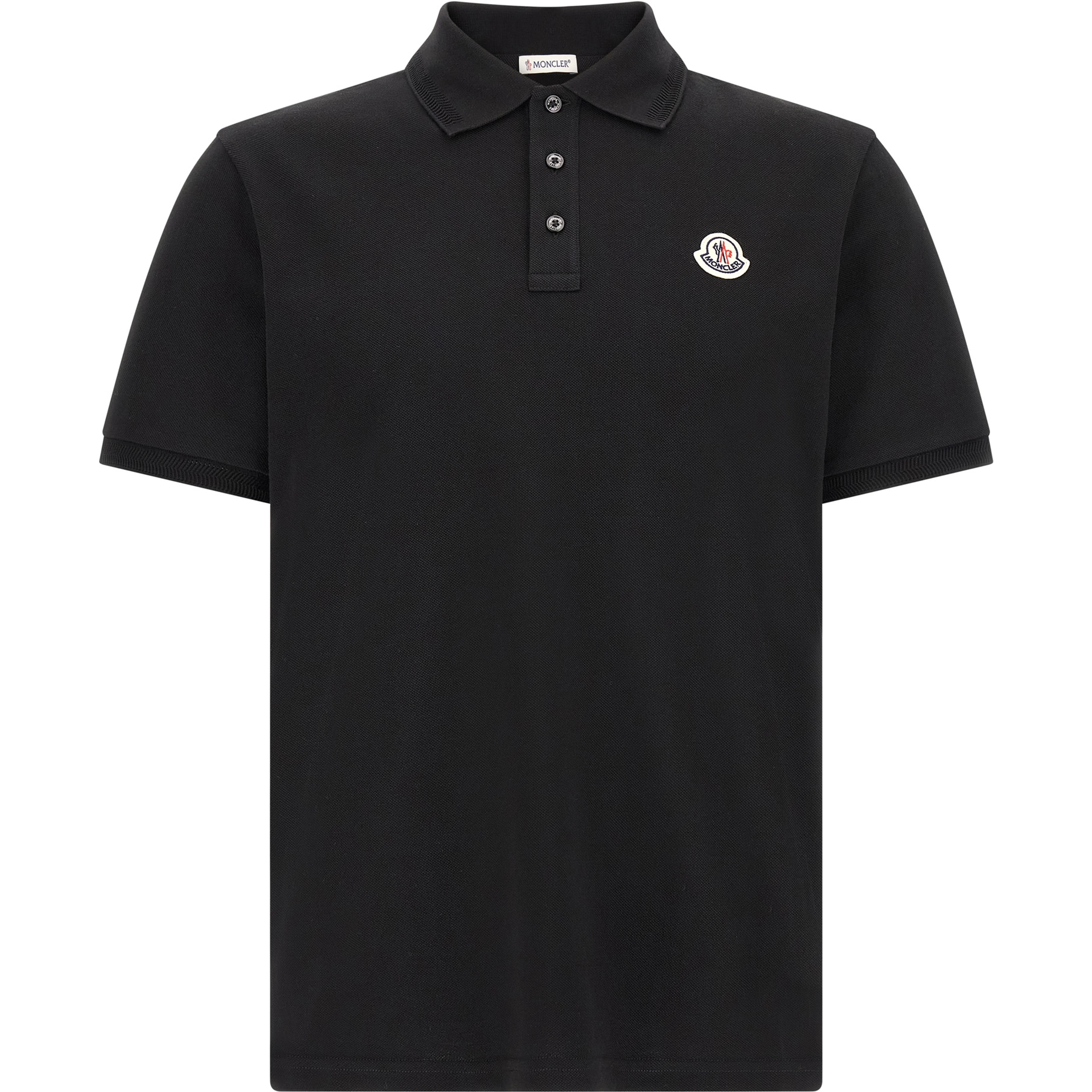 Black Cotton Polo Shirt