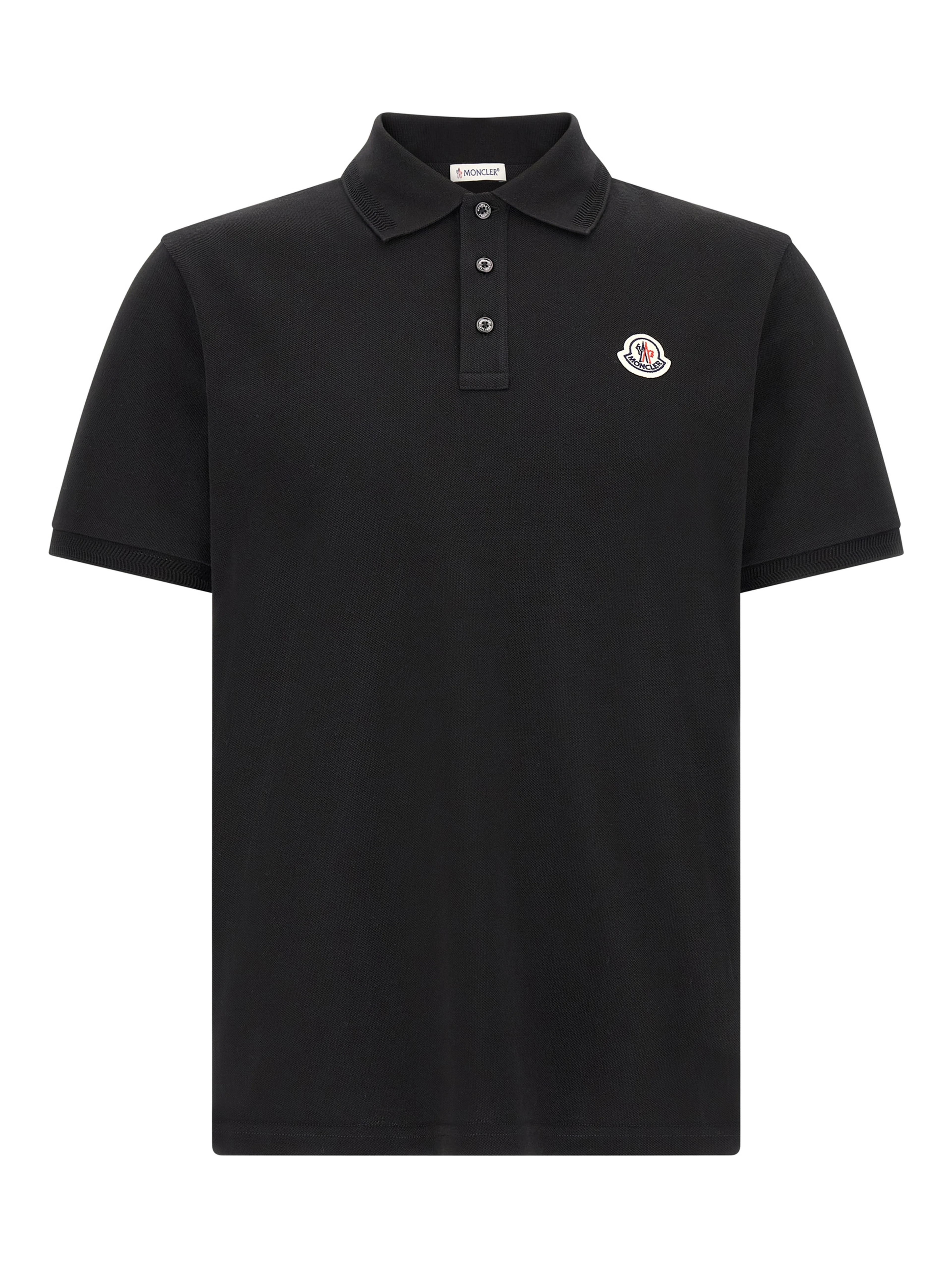 Black Cotton Polo Shirt