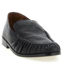 Black Calfskin Slip-On Loafers