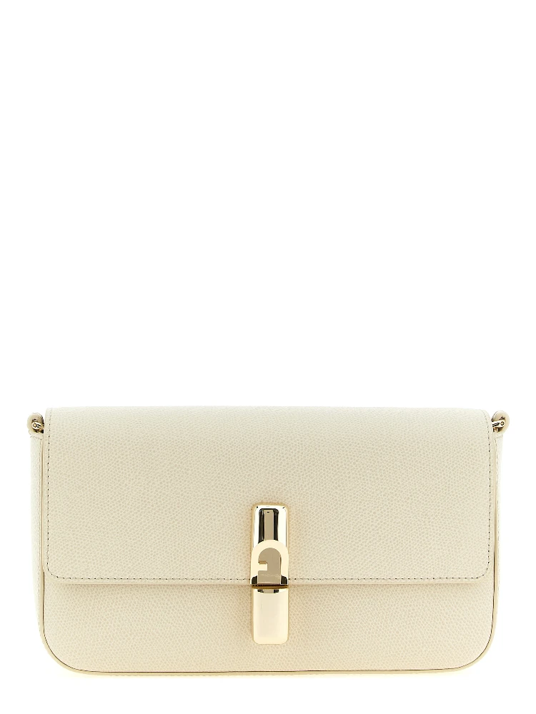 White Calfskin Crossbody Bag