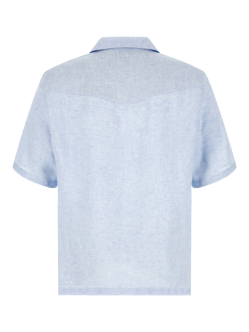 Blue Linen Blouse