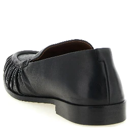 Black Calfskin Slip-On Loafers
