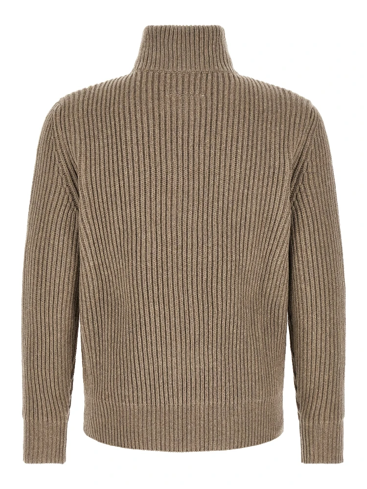 Beige Wool Full-Length Jacket alternative