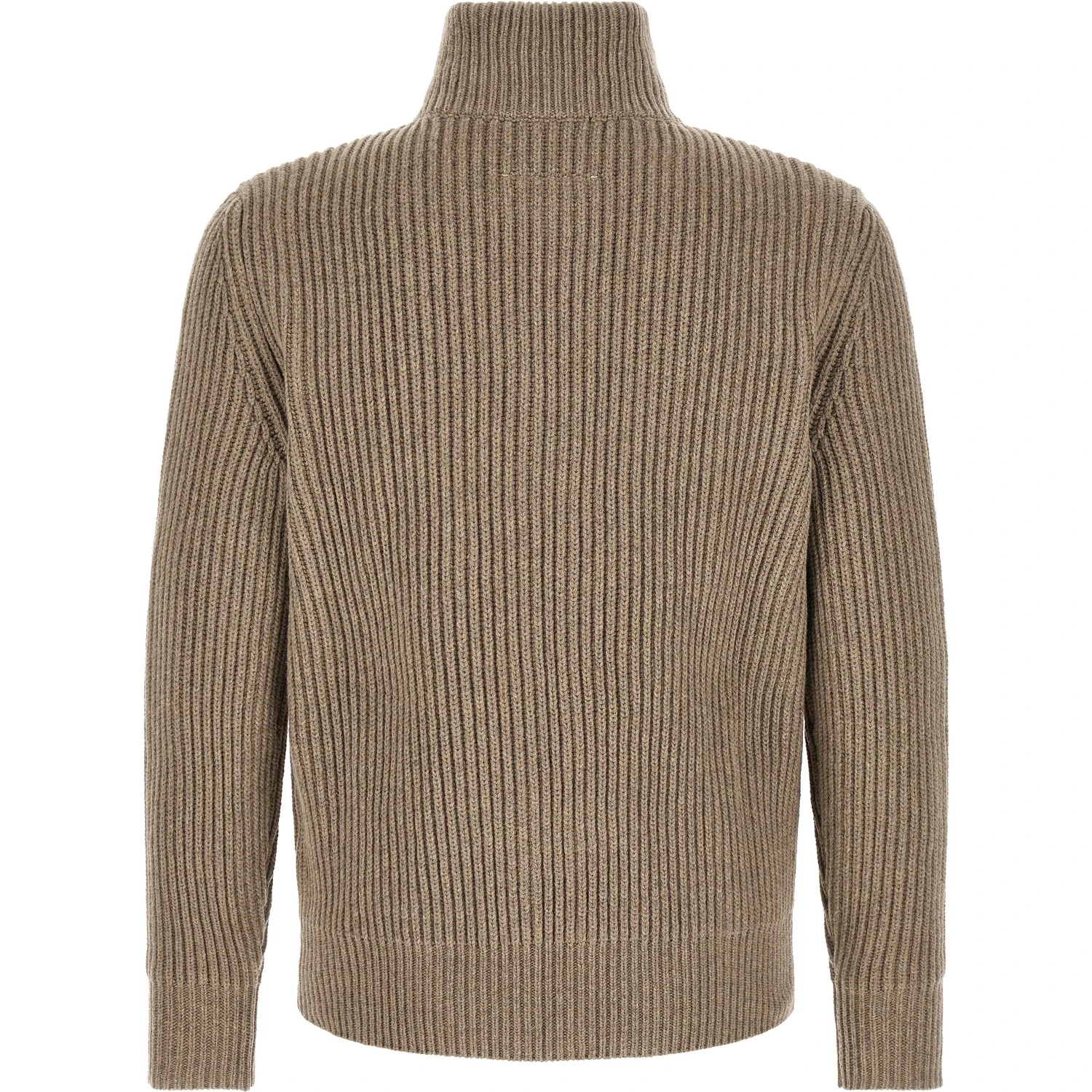 Beige Wool Full-Length Jacket