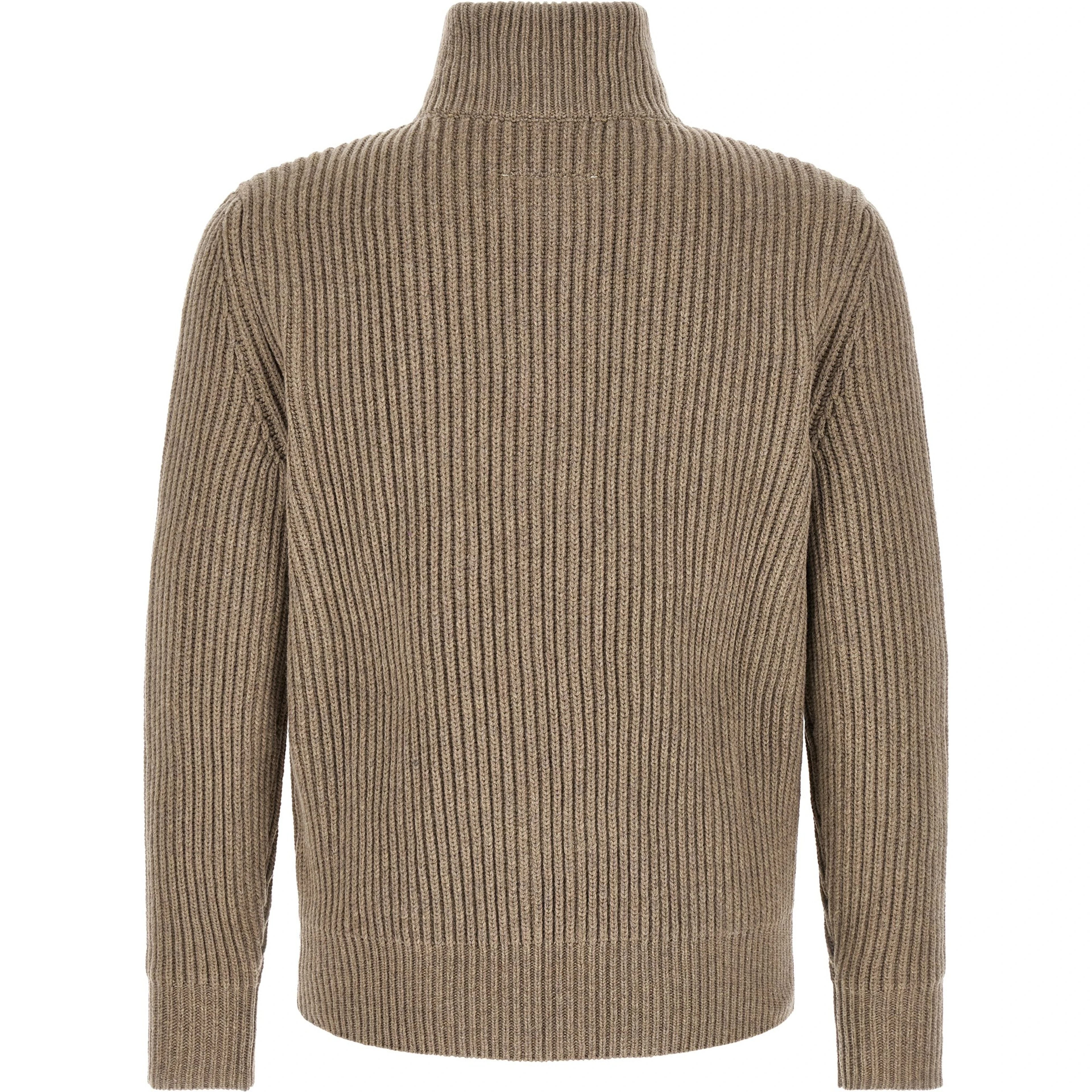 Beige Wool Full-Length Jacket