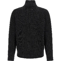 Black Wool Full-Length Jacket