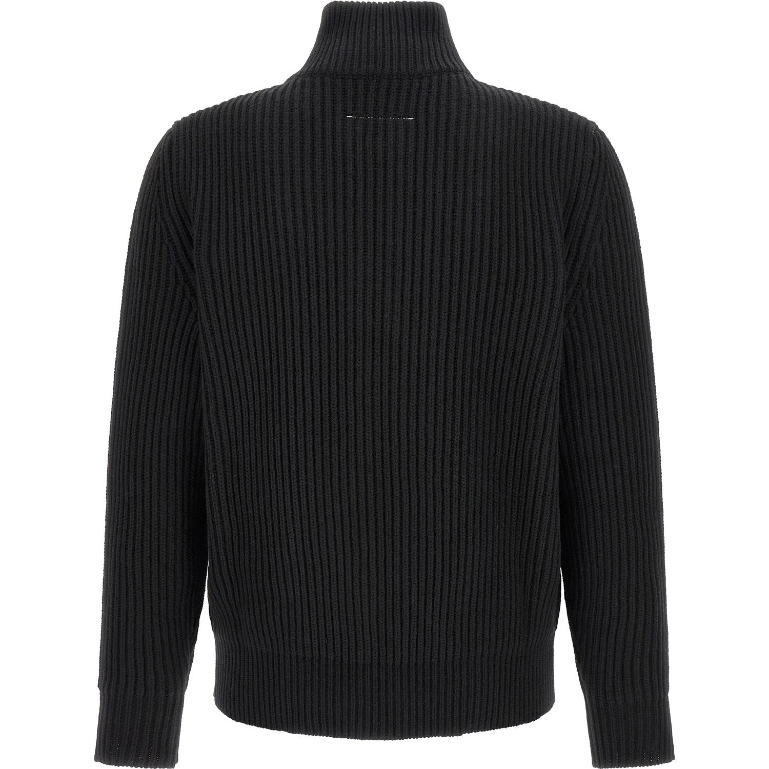Black Wool Full-Length Jacket
