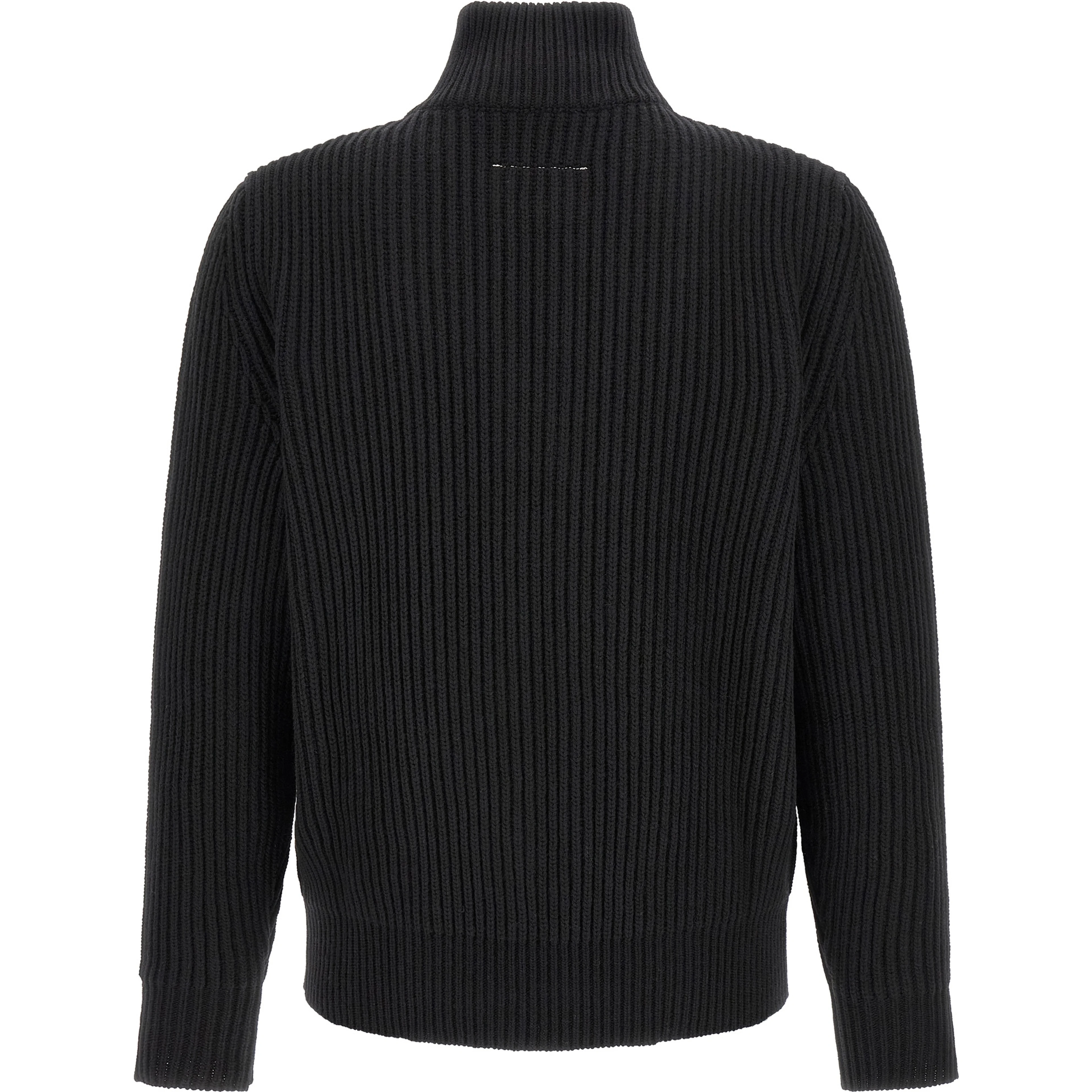 Black Wool Full-Length Jacket