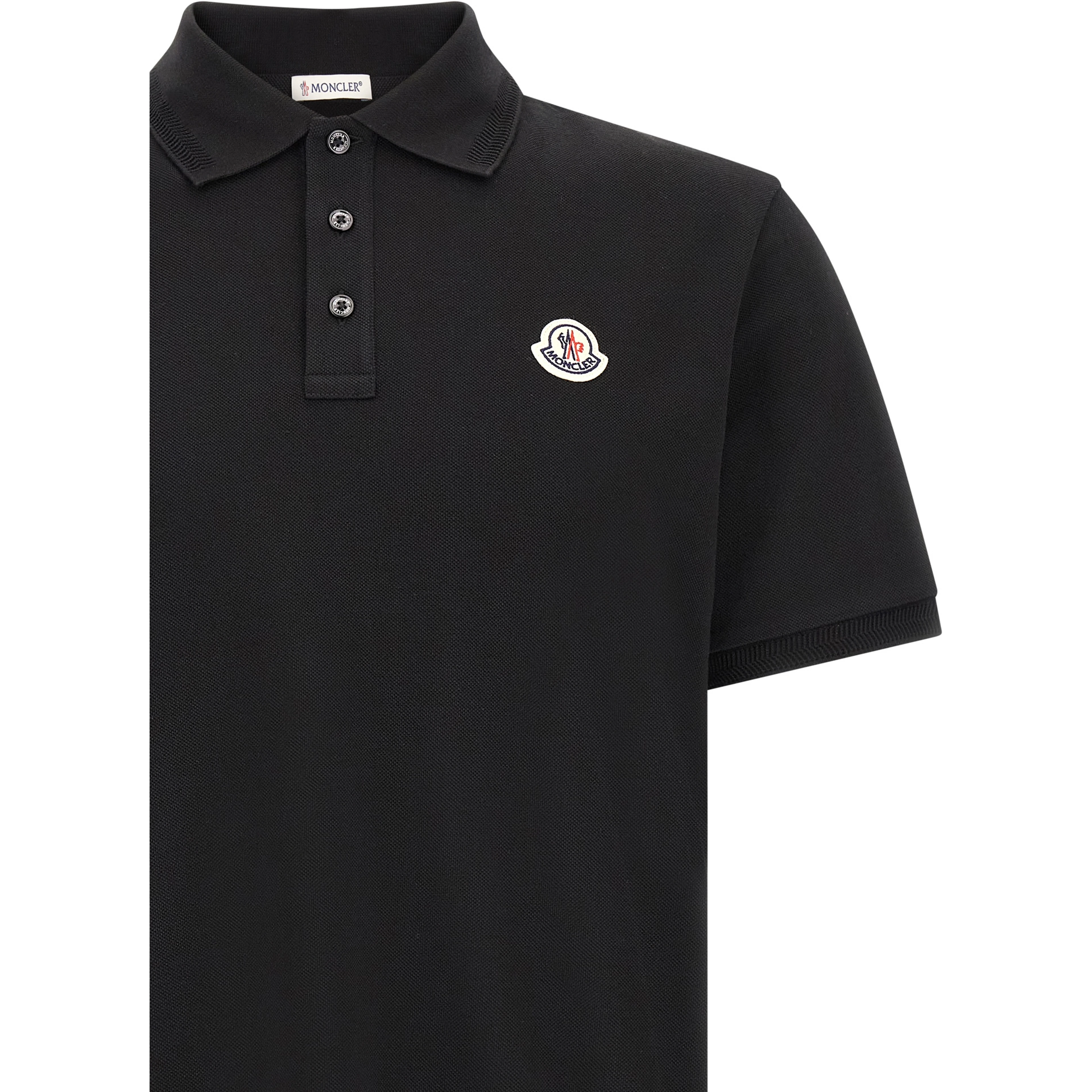 Black Cotton Polo Shirt