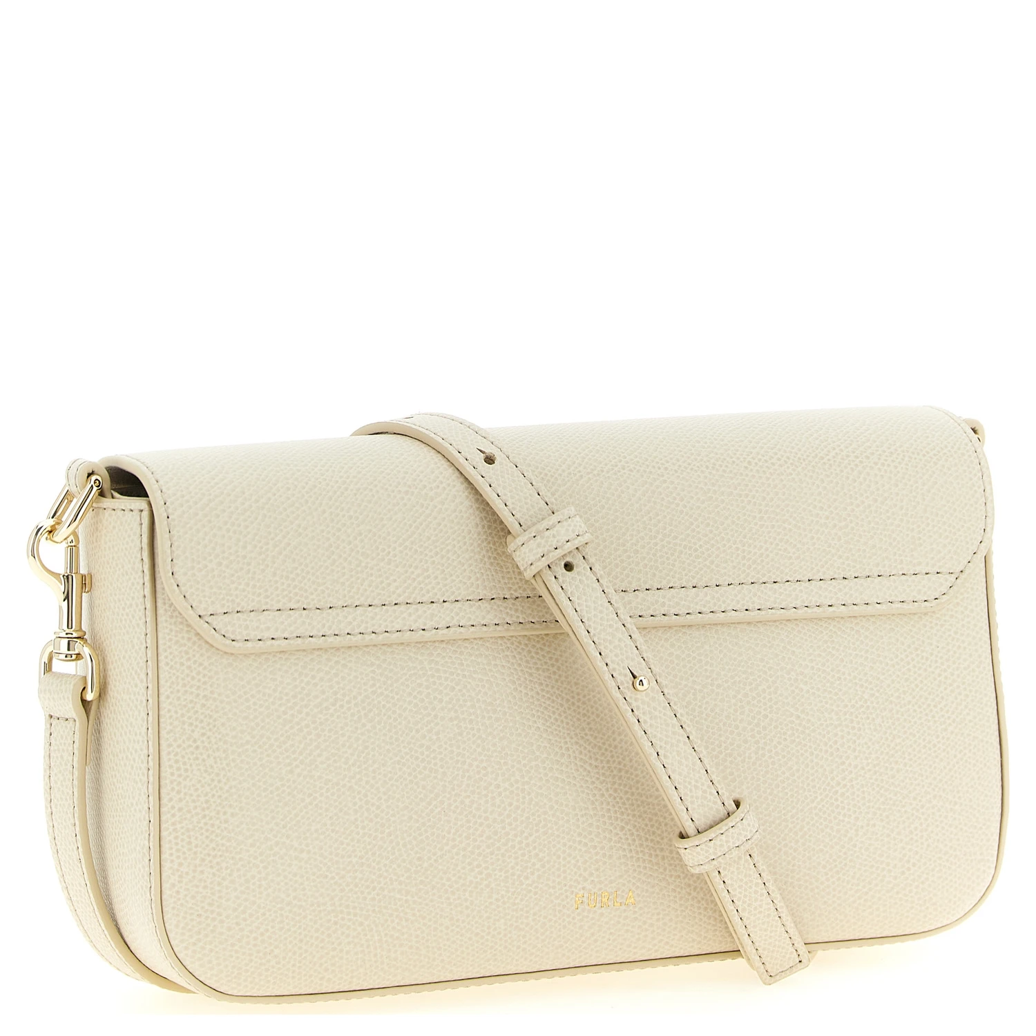White Calfskin Crossbody Bag