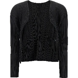 Black Polyester Cardigan