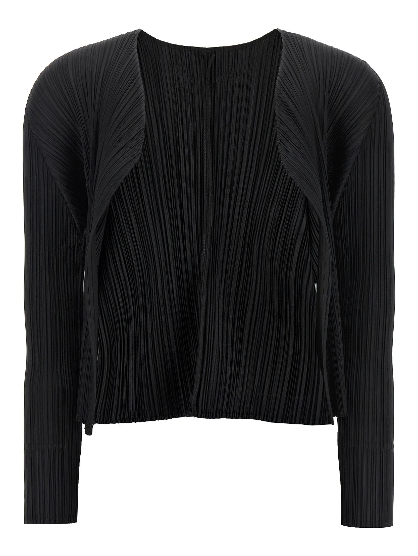 Black Polyester Cardigan