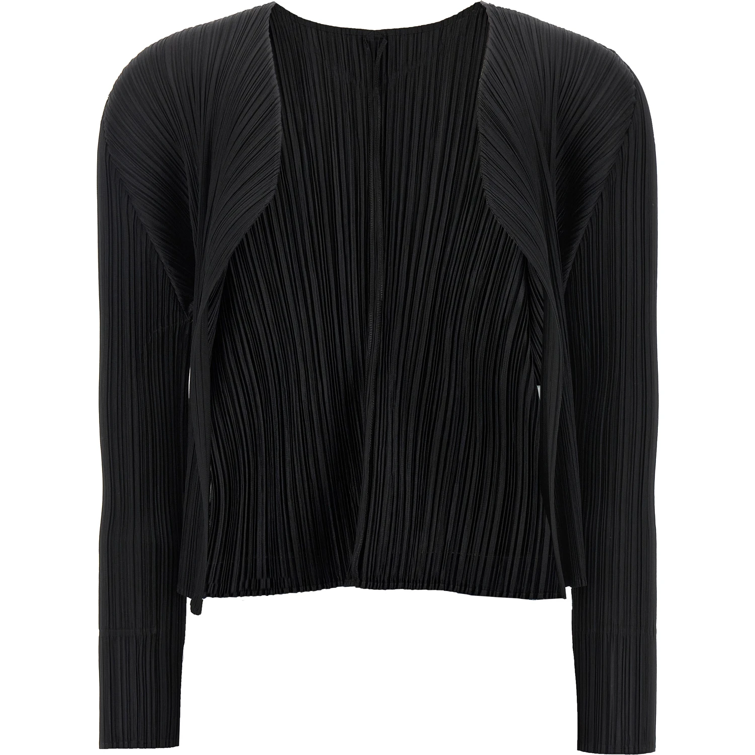 Black Polyester Cardigan