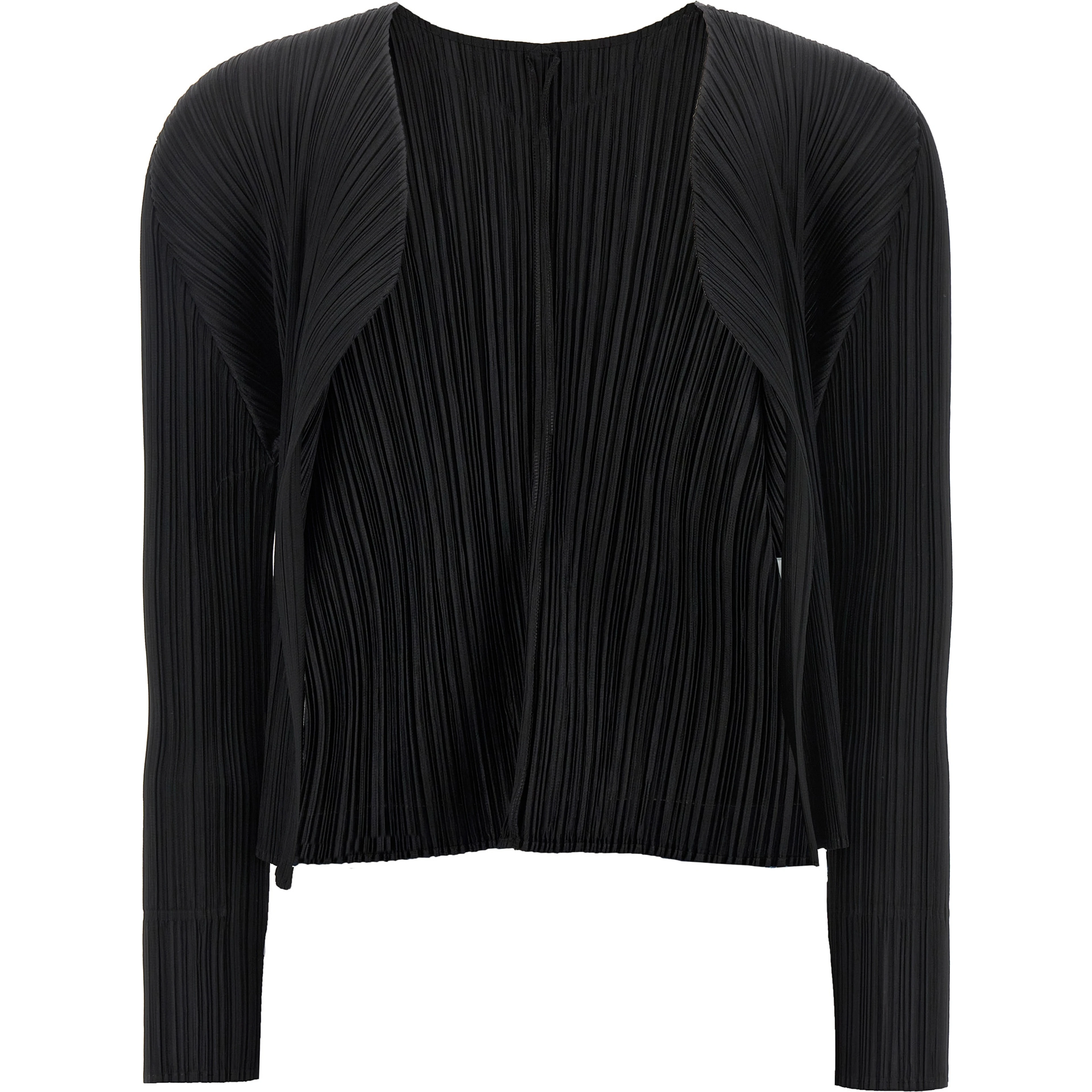 Black Polyester Cardigan