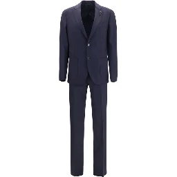 Blue Wool Oves Aries Two-Piece Suit