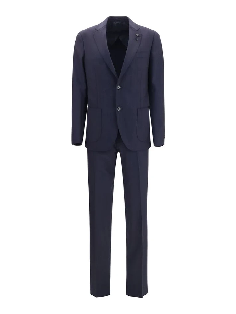 Blue Wool Oves Aries Two-Piece Suit