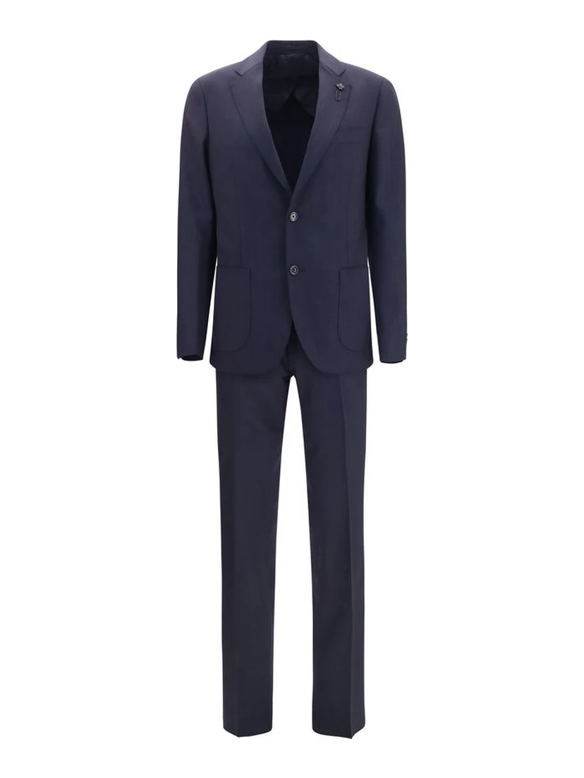 Blue Wool Oves Aries Two-Piece Suit