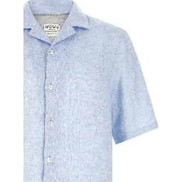 Blue Linen Blouse