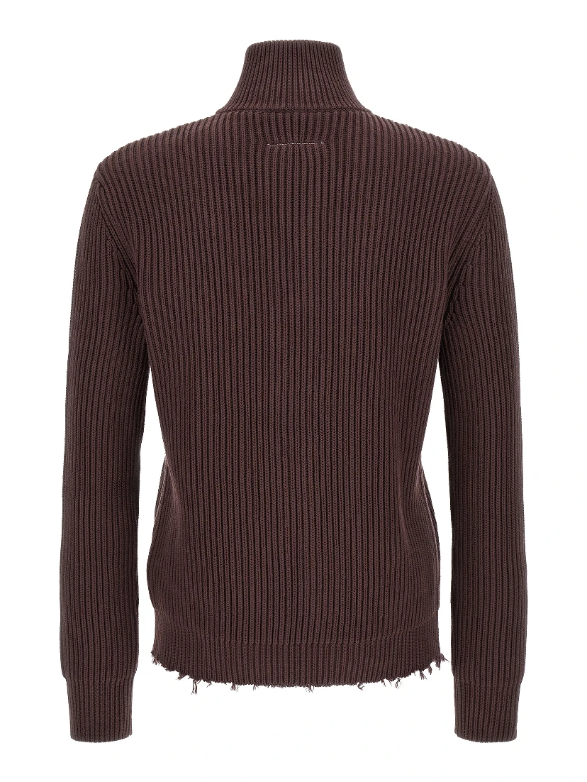Brown Cotton Cardigan