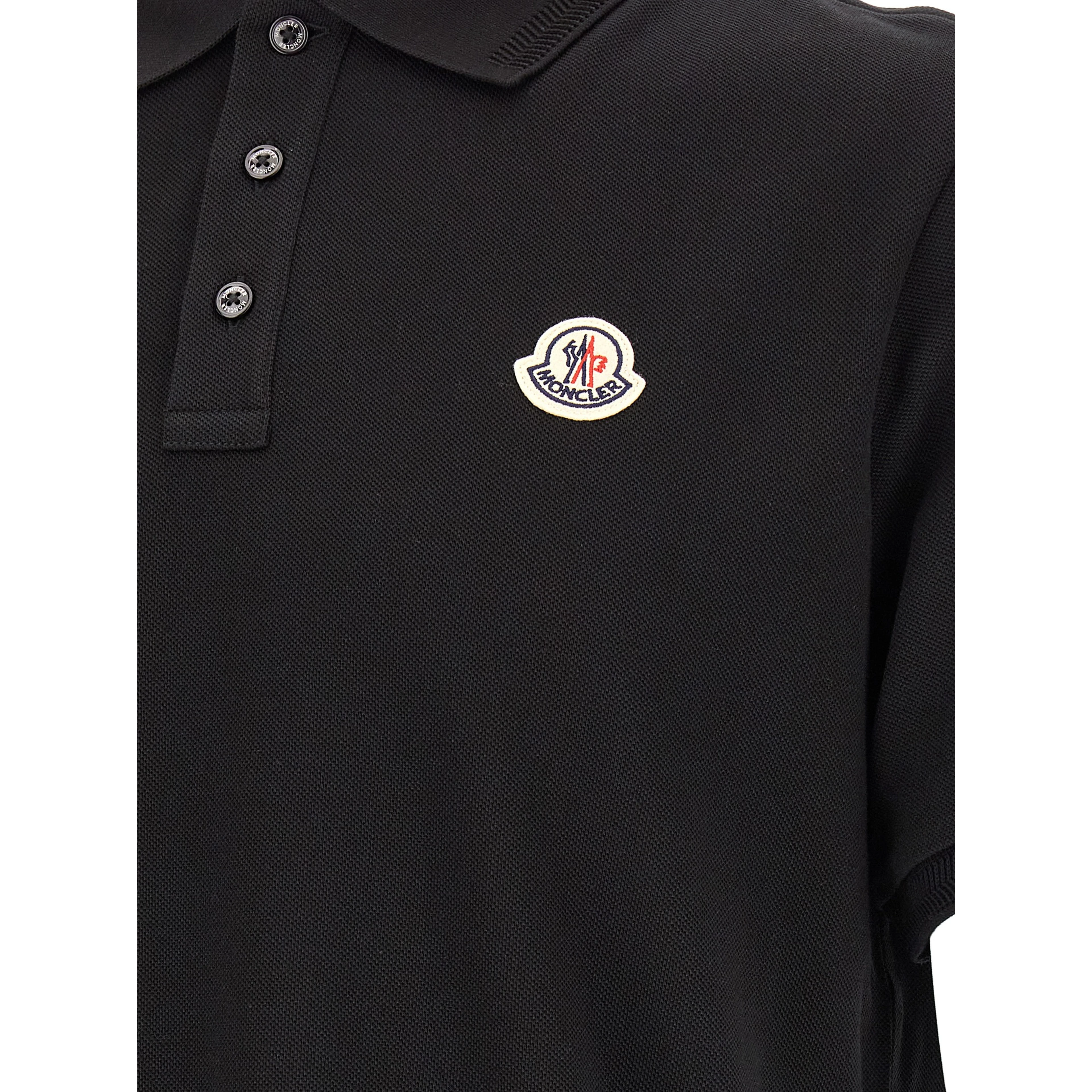 Black Cotton Polo Shirt