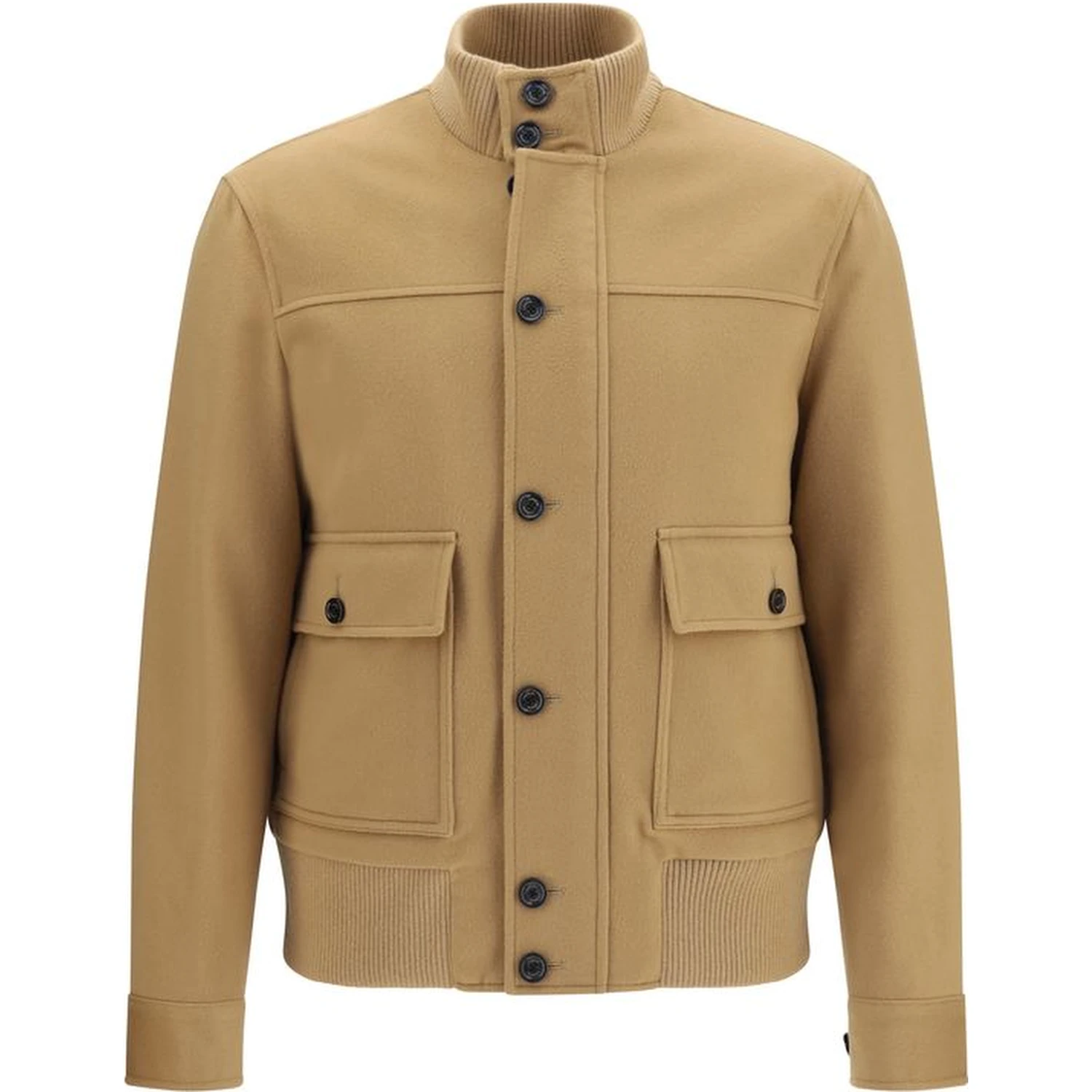 Beige Wool Oves Aries Full-Length Jacket