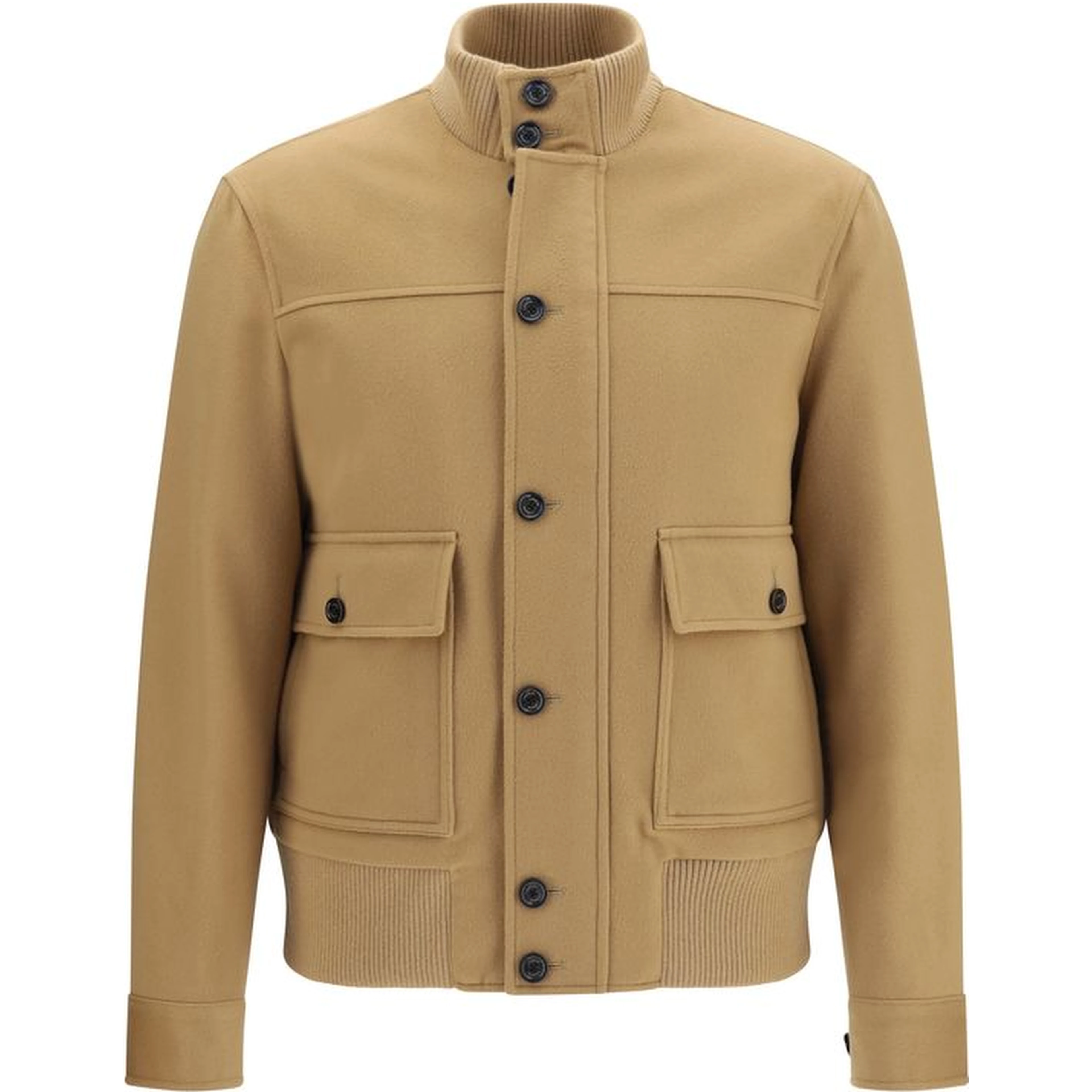 Beige Wool Oves Aries Full-Length Jacket