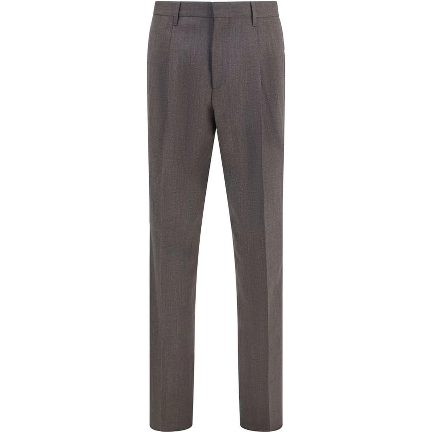 Gray Viscose Dress Pants