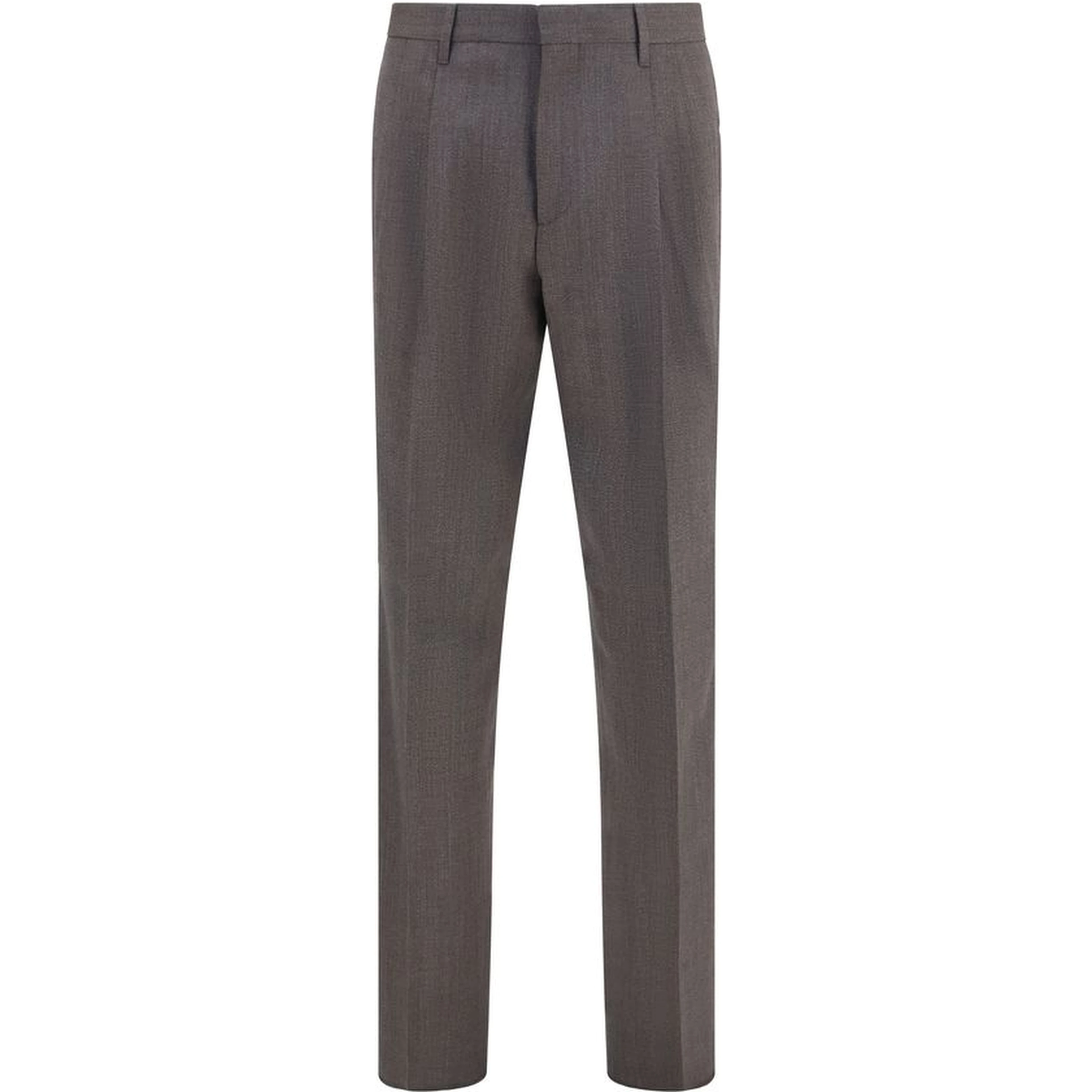 Gray Viscose Dress Pants