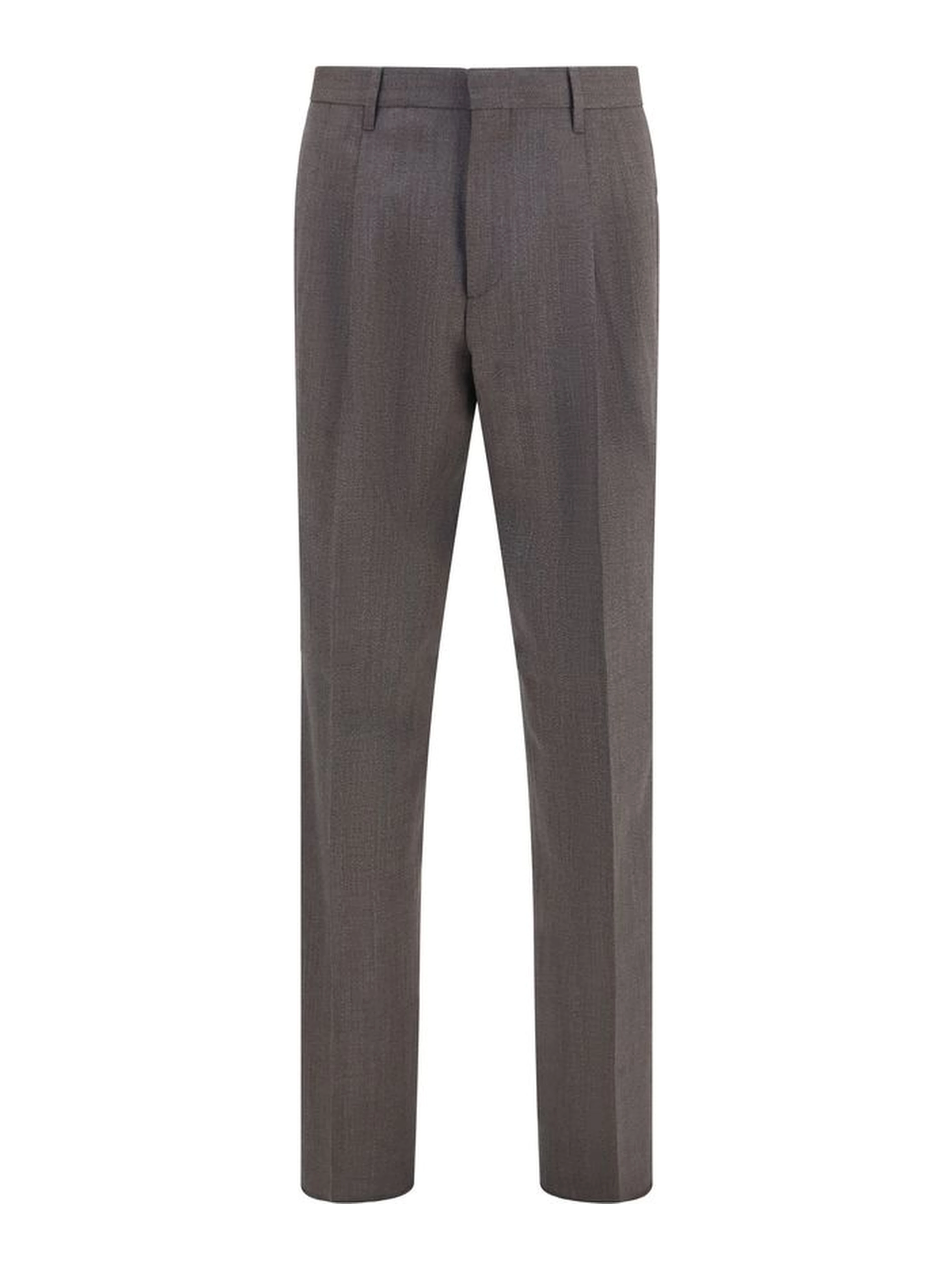 Gray Viscose Dress Pants