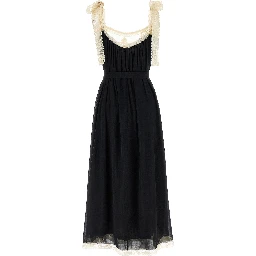 Bicolor Cotton Long Dress