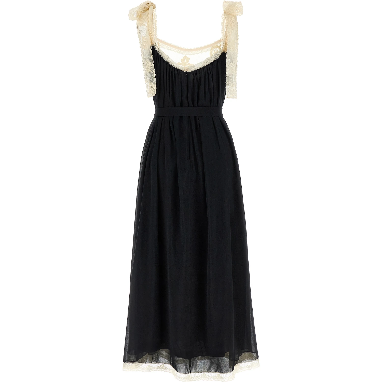 Bicolor Cotton Long Dress