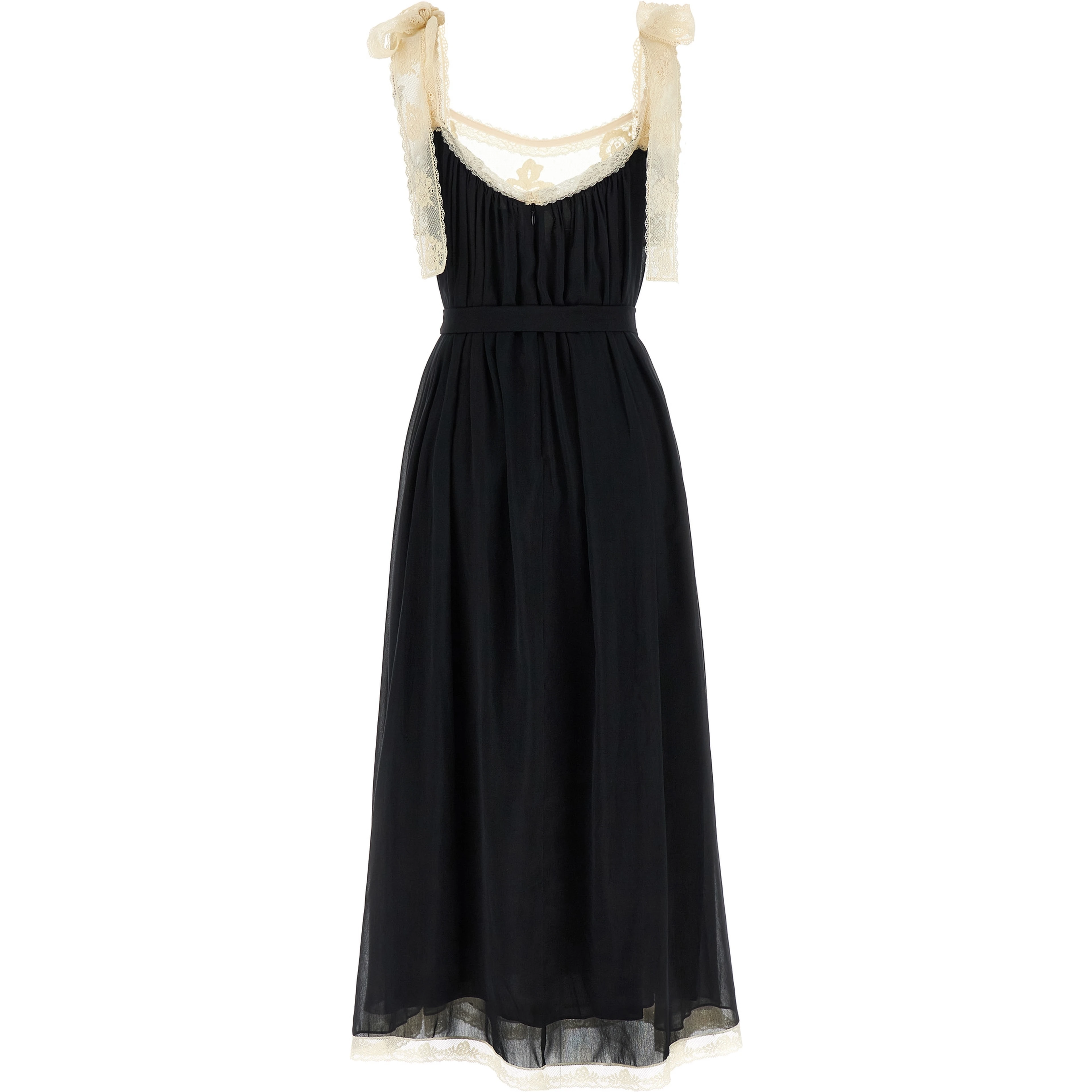Bicolor Cotton Long Dress