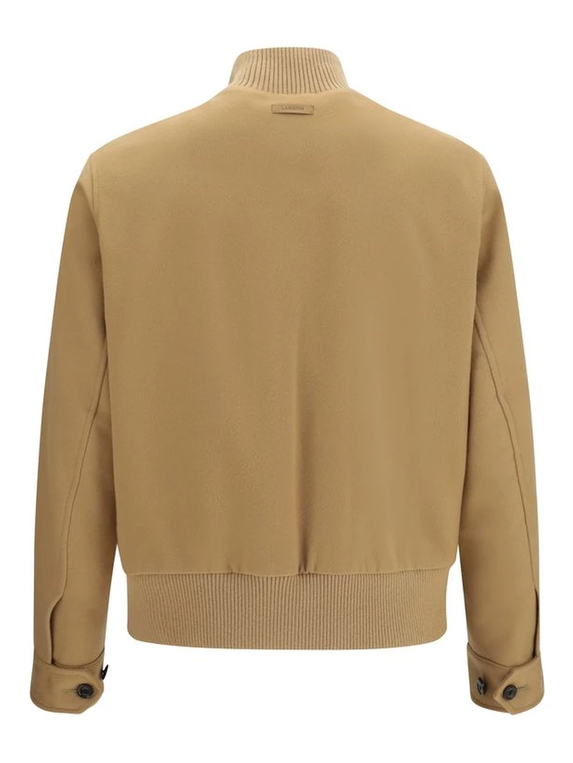 Beige Wool Oves Aries Full-Length Jacket