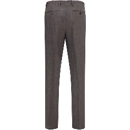 Gray Viscose Dress Pants