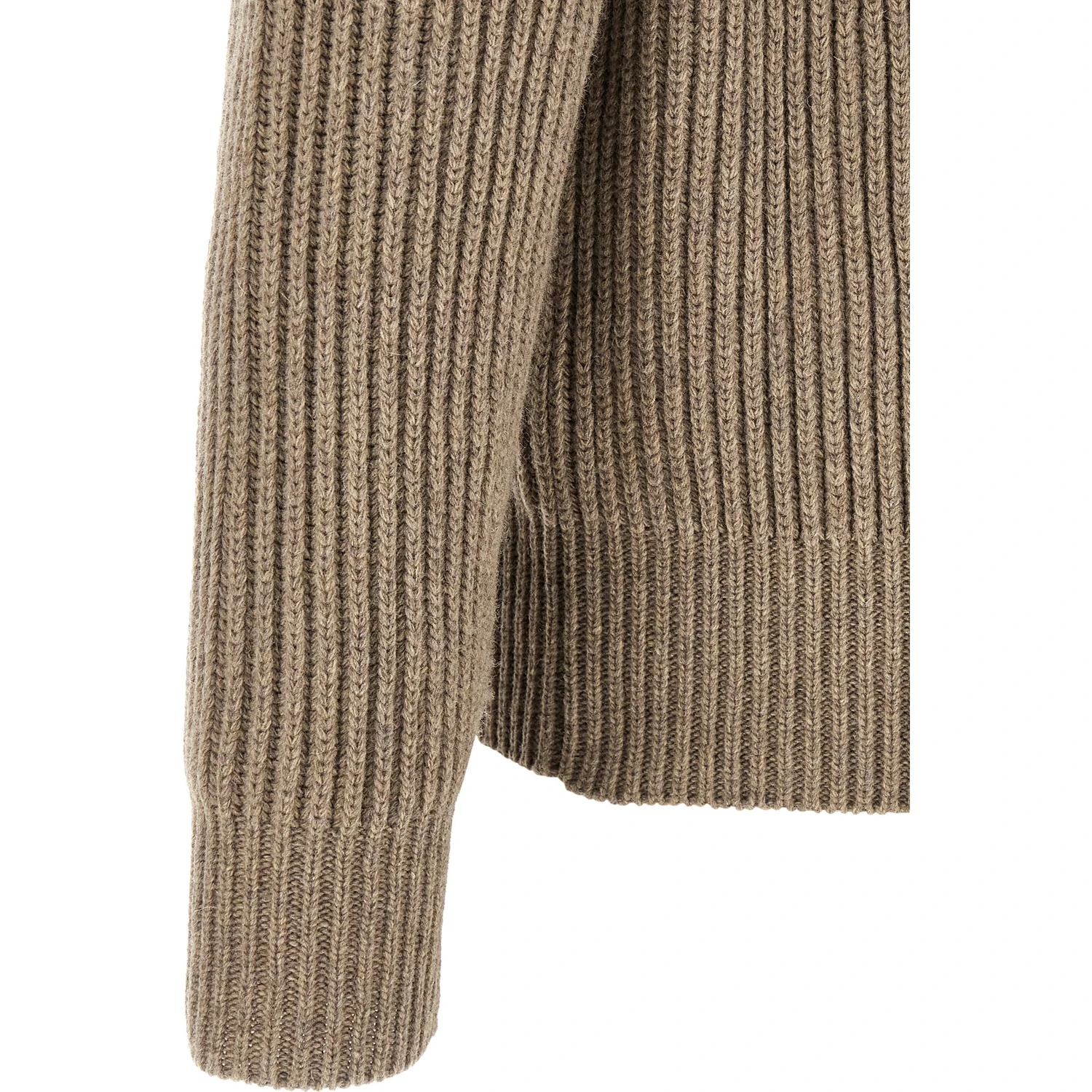 Beige Wool Full-Length Jacket