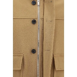 Beige Wool Oves Aries Full-Length Jacket